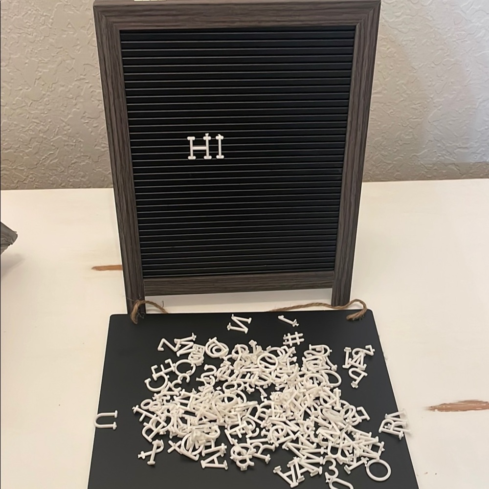 Black Letter Board with White Letters